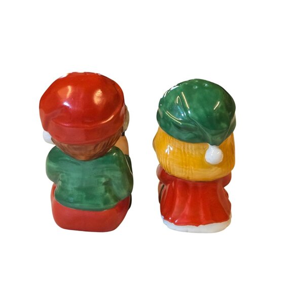 Vintage 1983 Christmas Salt and Pepper Shakers Santas Helpers Claus and Co Avon - Picture 15 of 16